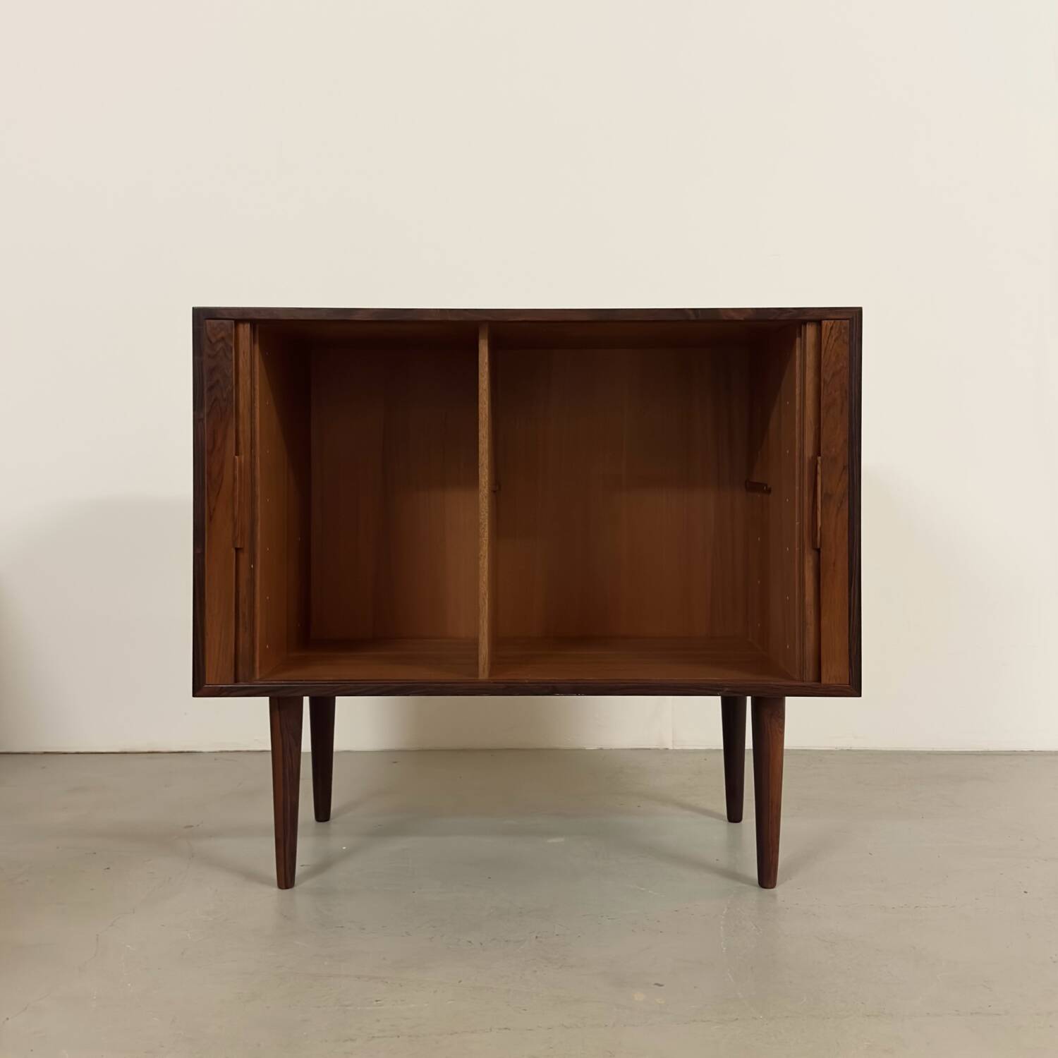 Danish Tambour Door Cabinet by Kai Kristiansen in Palisander 1960s