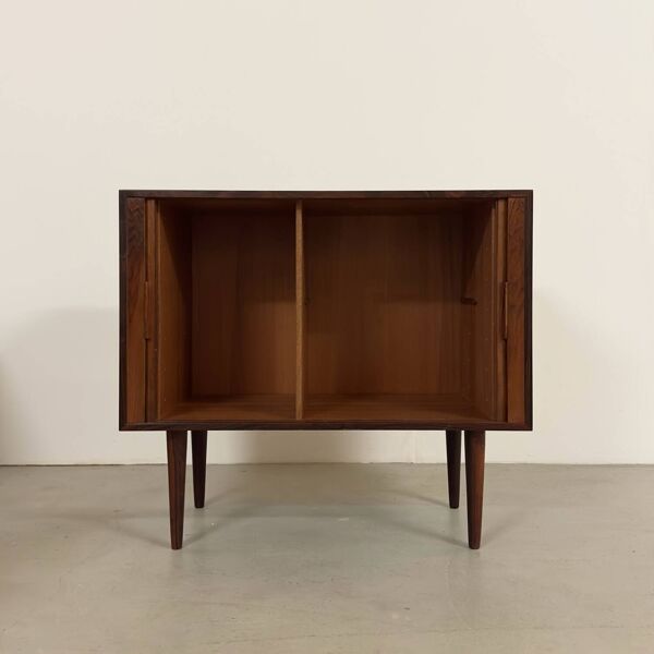 Armoire danoise à porte tambour par Kai Kristiansen en palissandre 1960
