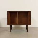 Danish Tambour Door Cabinet by Kai Kristiansen in Palisander 1960s