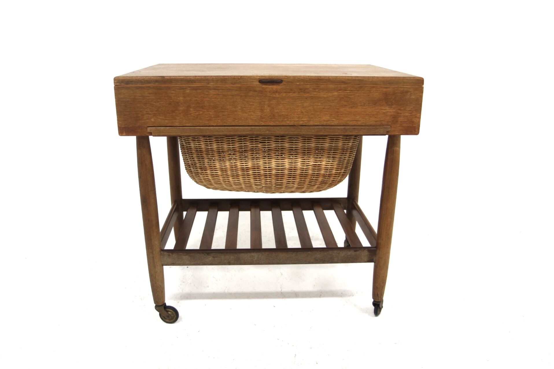 Scandinavian teak worker, Ejvind A Johansson, FDB Møbler, Denmark, 1960