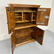 Antique 19th century Biedermeier art deco chest of drawers in walnut with wrought iron locks