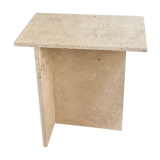 Minimalist travertine stone side table