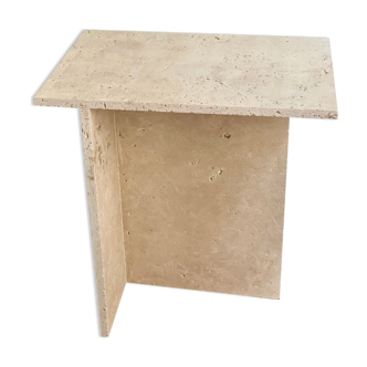 Table d’appoint minimaliste en pierre de travertin