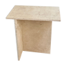 Minimalist travertine stone side table