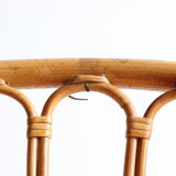 Adult size rattan shell armchair from the 60s