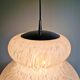 Large Space Age pendant light in speckled glass, Peill & Putzler, 1970s