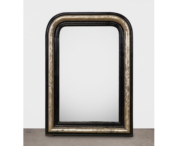 19th C Napoleon III Black Mirror