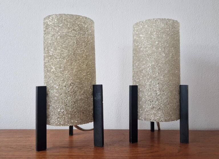 Pair of Midcentury Table Lamps Rockets, Germany, 1970s