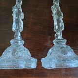 Fake pair - Joan of Arc warrior candlestick - Lily - Portieux glass