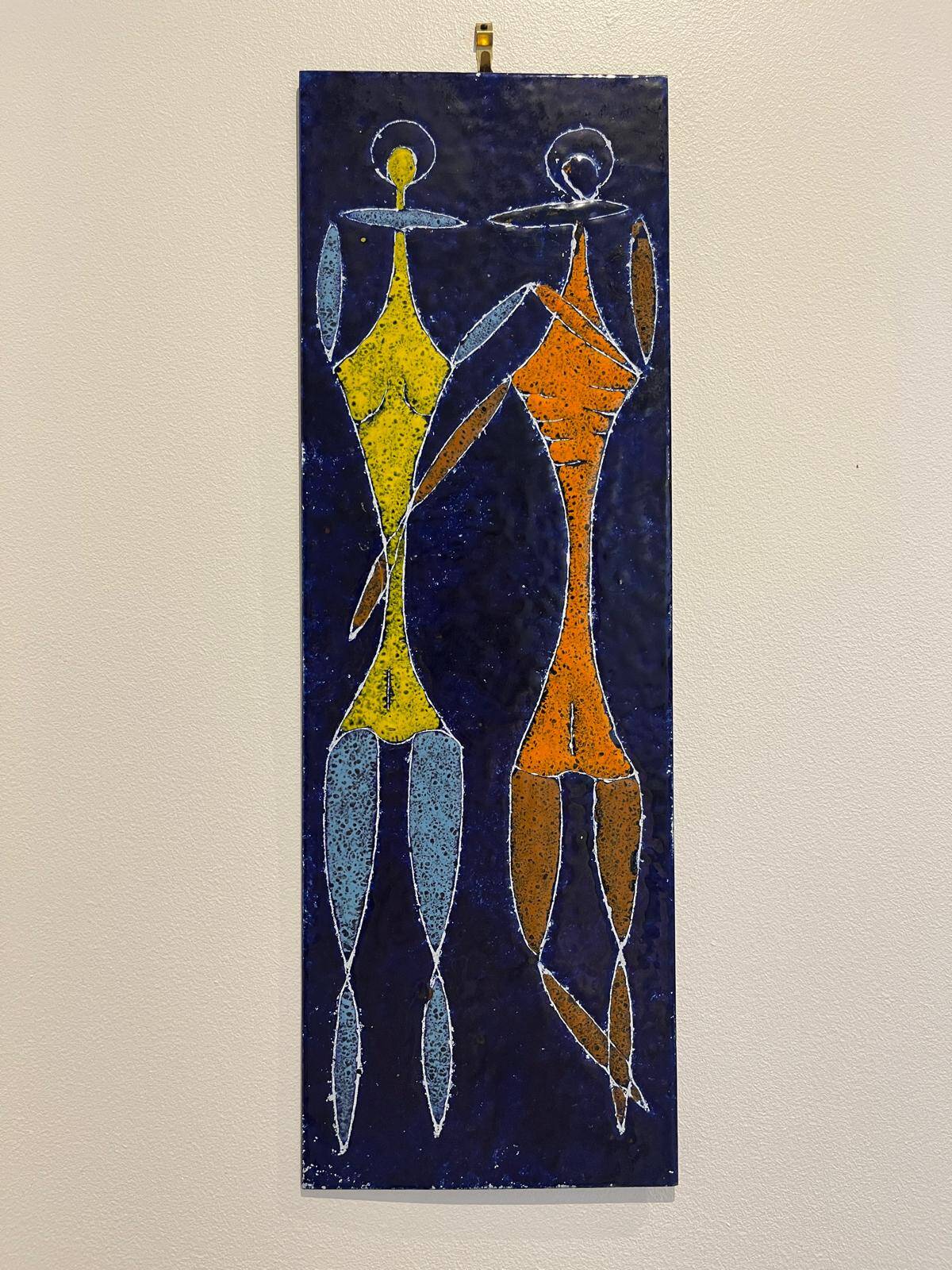 Mid-century enamelled metal plaque (1950)