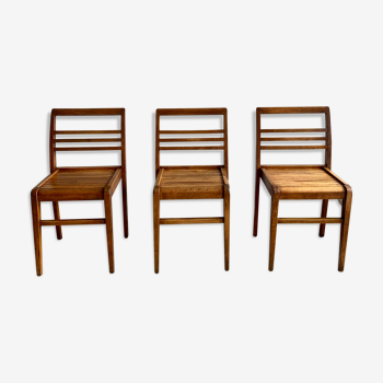 Lot de 3 chaises de René Gabriel