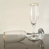 Set of 6 champagne or white wine flutes