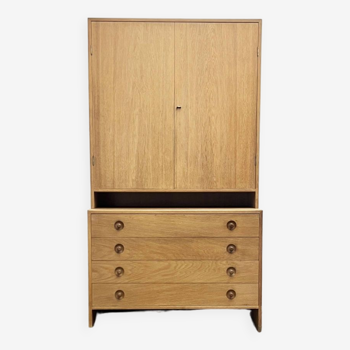 Meuble ou buffet vintage scandinave en chêne, Danemark, 1960