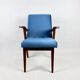 Fauteuil vintage Ocean Blue attribué à Mieczyslaw Puchala, années 1970