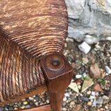 Paire de chaises rustique paillées