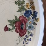 Plat creux ancien ovale villeroy et boch mettlach décor floral 1584