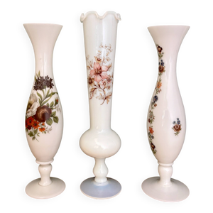 lot de 3 vases/soliflores - fleurs