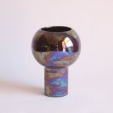 Metallic glaze ceramic vase, 1980s