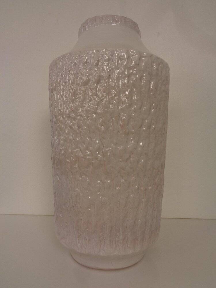 Large White 211-55 Ceramic Vase from Carstens Tönnieshof, 1970s