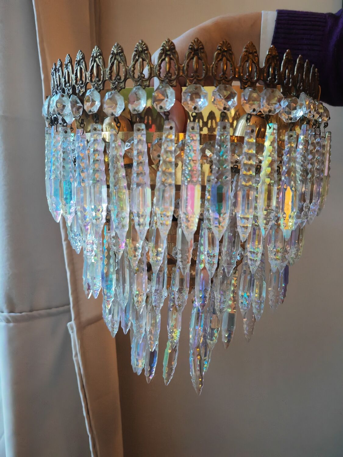 Crystal wall lamp