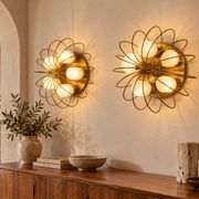 Large pair of Space Age wall lights from the 50s/60s.