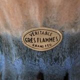 Large fire flamed stoneware vase