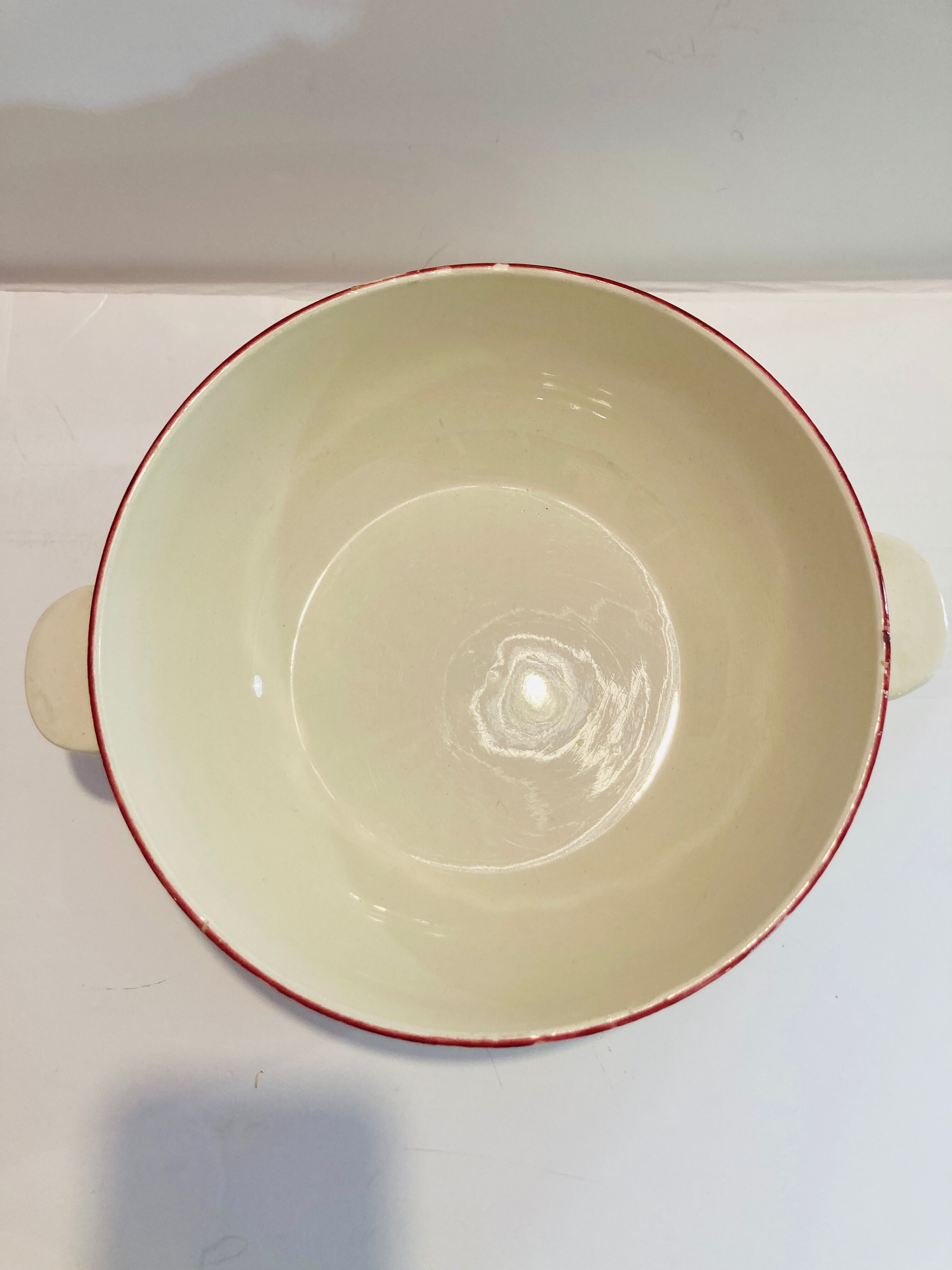 Salad bowl in faience model maryvonne floral
