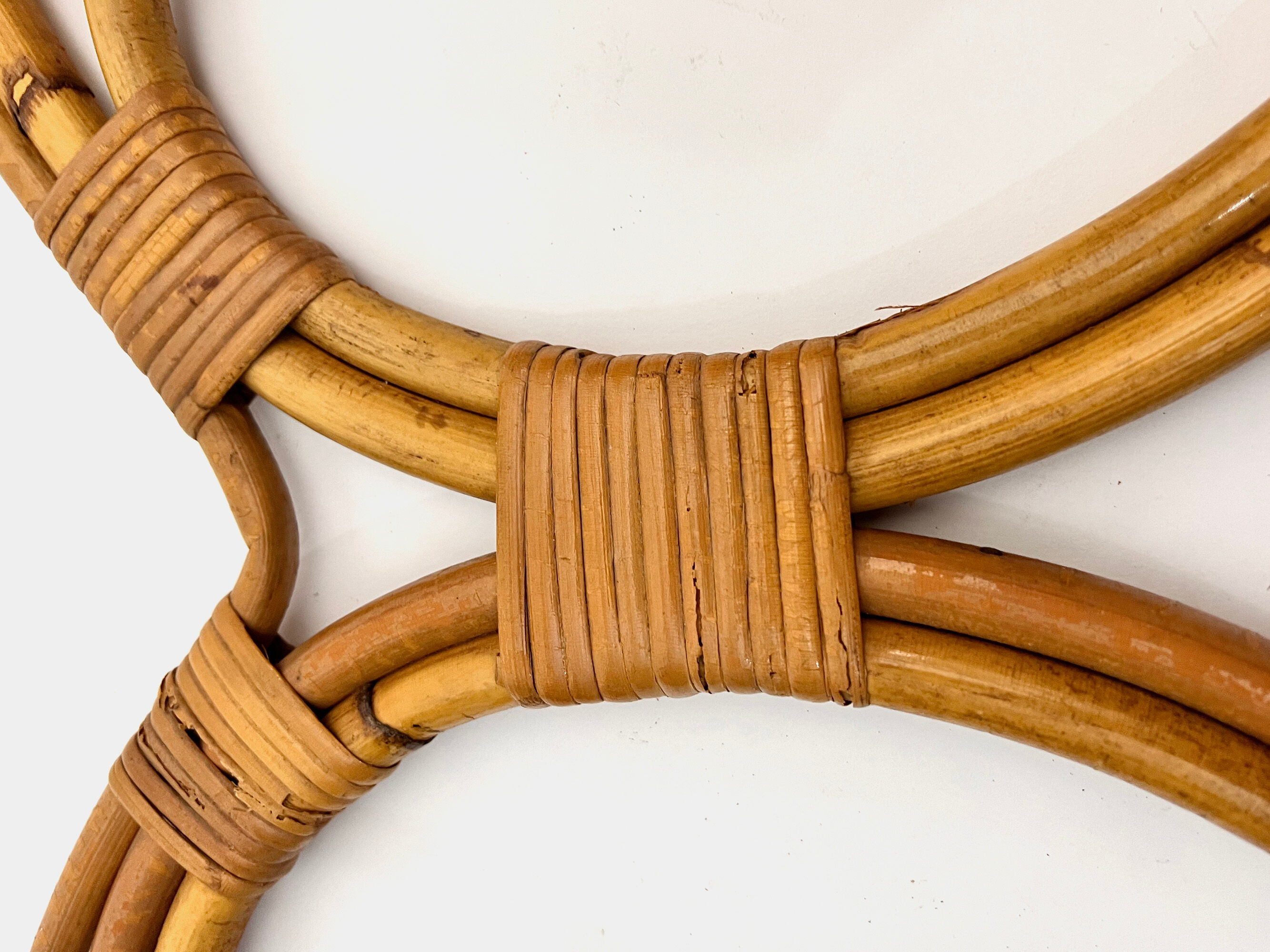 Wall-mounted reed and wicker coat rack by franco albini and franca helg for vittorio bonacina 1958