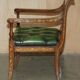 Chesterfield leather office chair with Dutch marquetry