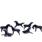 Blue porcelain happiness horses, 1970s