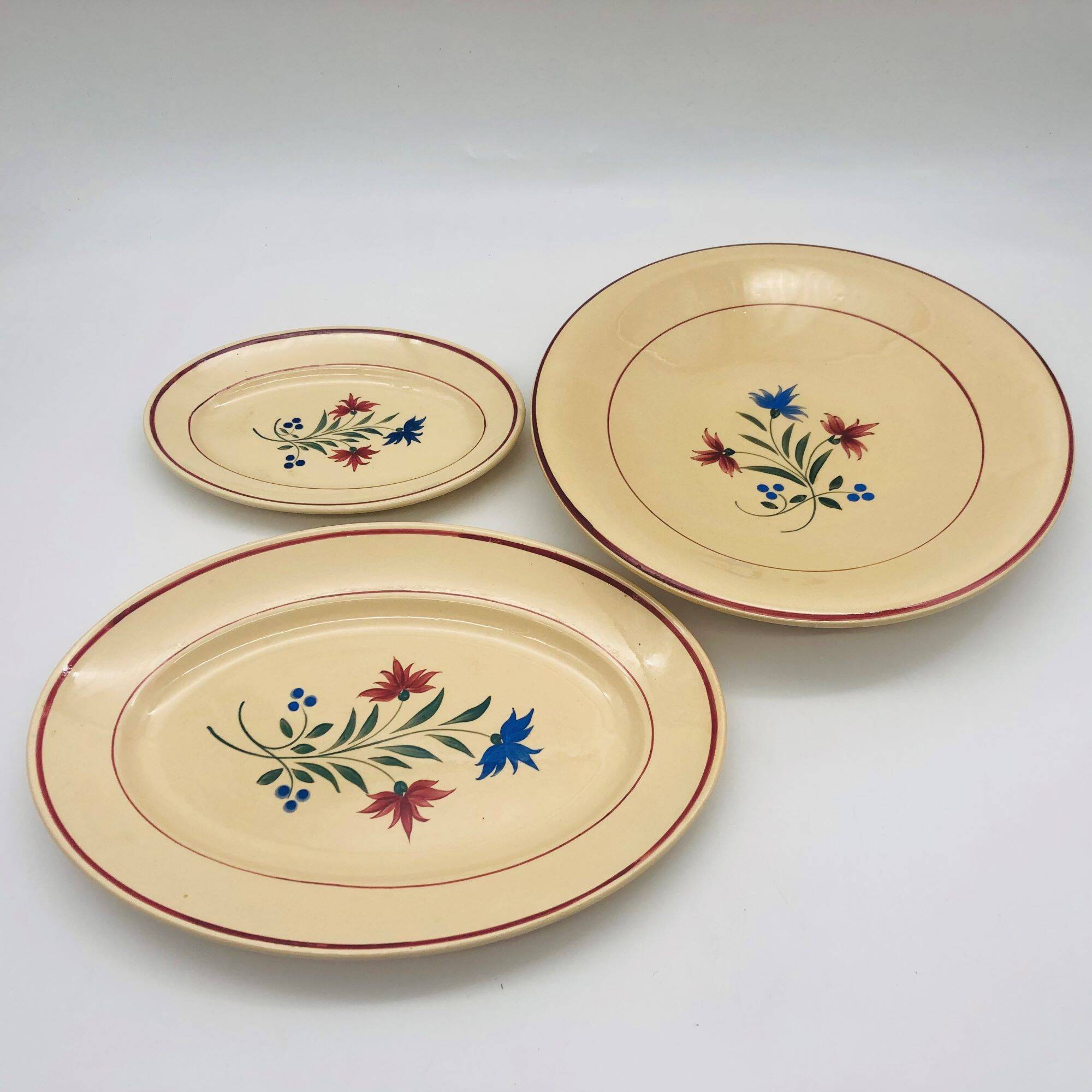 Three K&G Lunéville serving dishes, "Denise" model