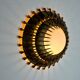 Midcentury brutalist sun wall lamp, metal and gold leaf, Italy