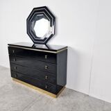 Jean Claude Mahey chest of drawers with mirror, 1970s