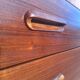 Vintage teak secretary furniture, antique desk