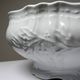 Vintage large salad bowl attributed to Bernardaud, Louvre model, Limoges porcelain.