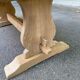 Renovated 19th century solid oak monastery dining table 200cm