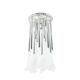 Murano glass and chrome metal chandelier. 1970s.