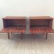 Pair of Scandinavian bedsides in 60s teak