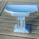 Empty pocket glazed ceramic blue column shape art deco 20s/30s