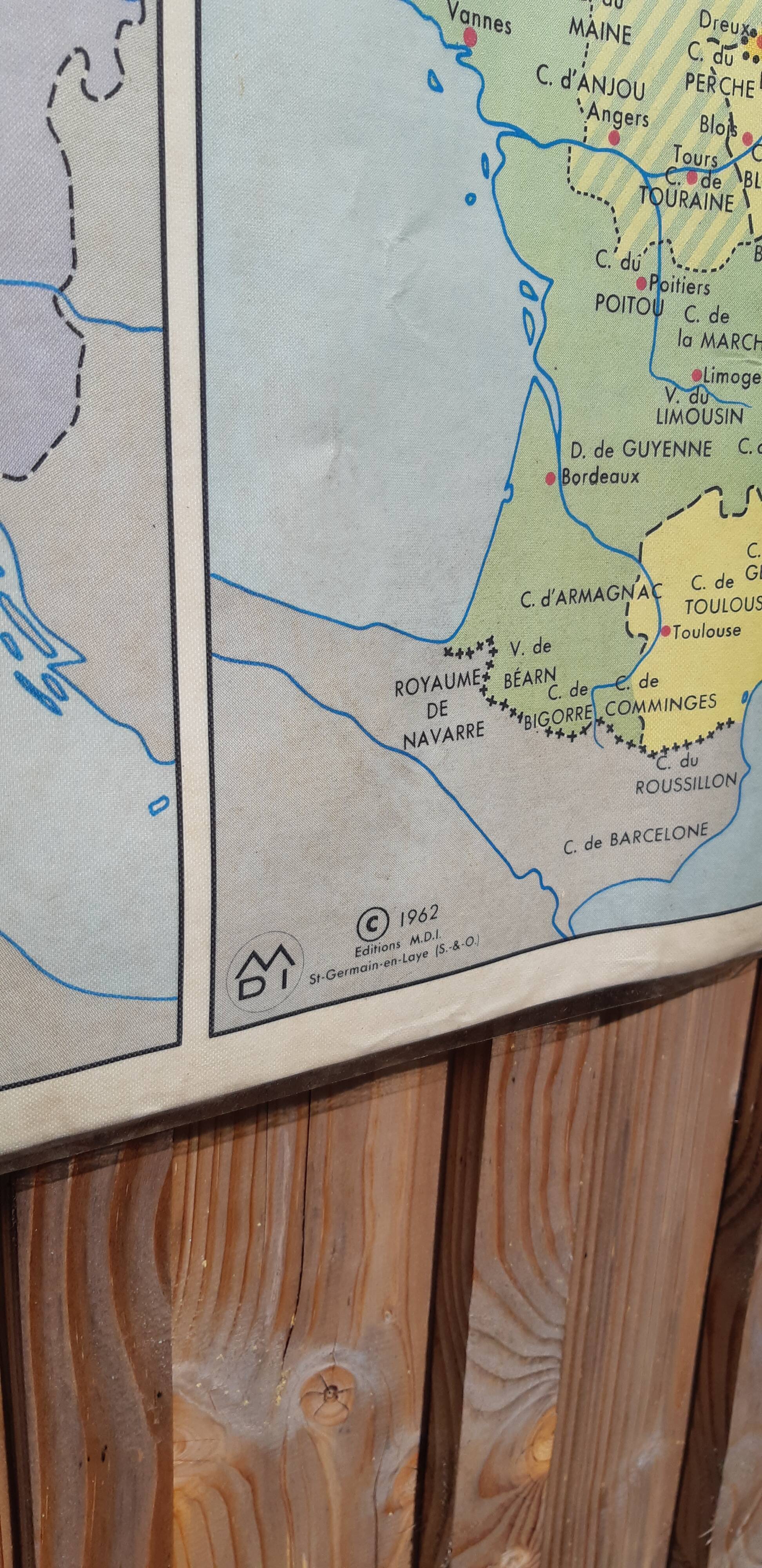 MDI school map "The territorial formation of France"
