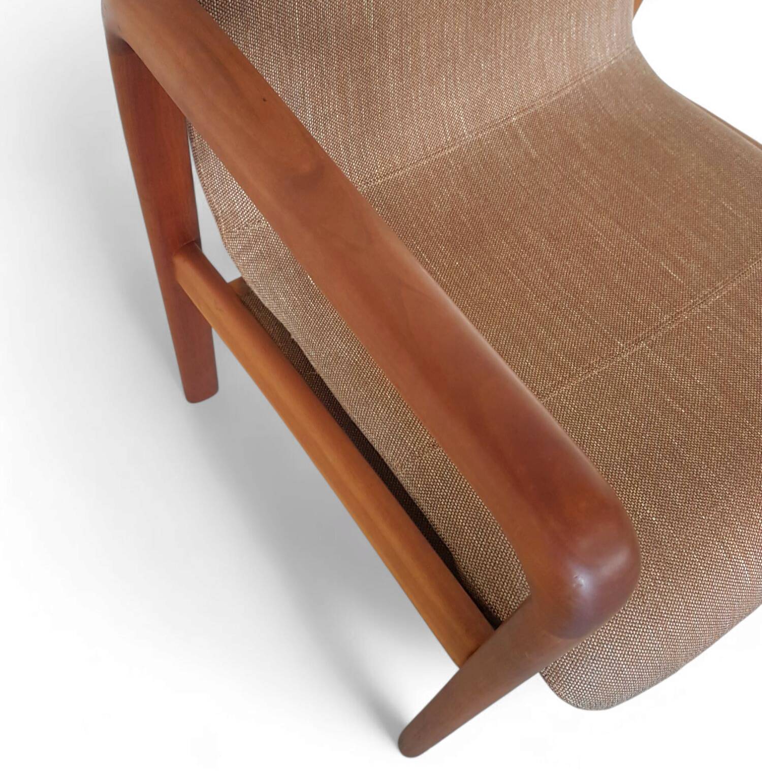4 x Teak & Fabric Dining Chairs " STUKBAER " from Dyrlund Danmark 1960s