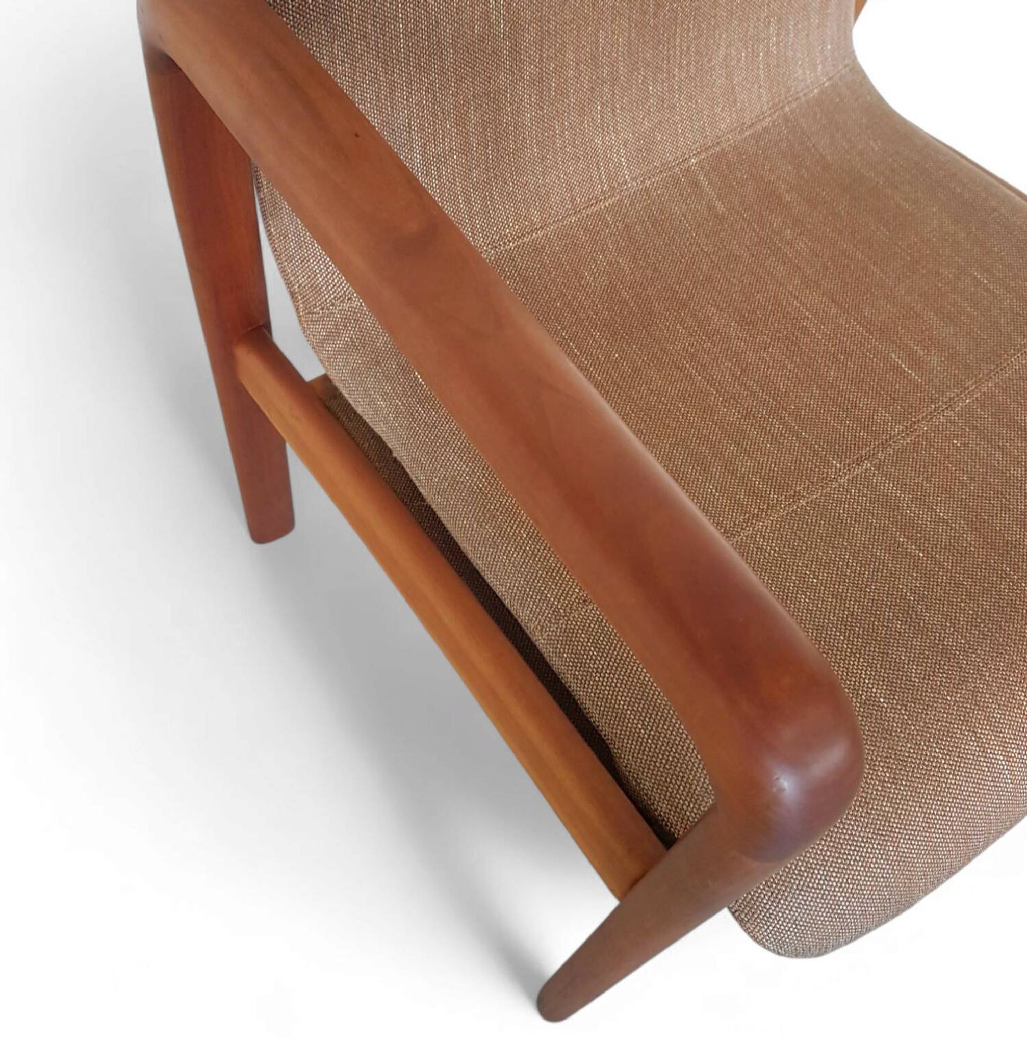 4 x Teak & Fabric Dining Chairs " STUKBAER " from Dyrlund Danmark 1960s