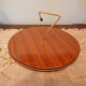 Serving dish, cheese platter in formica and golden metal