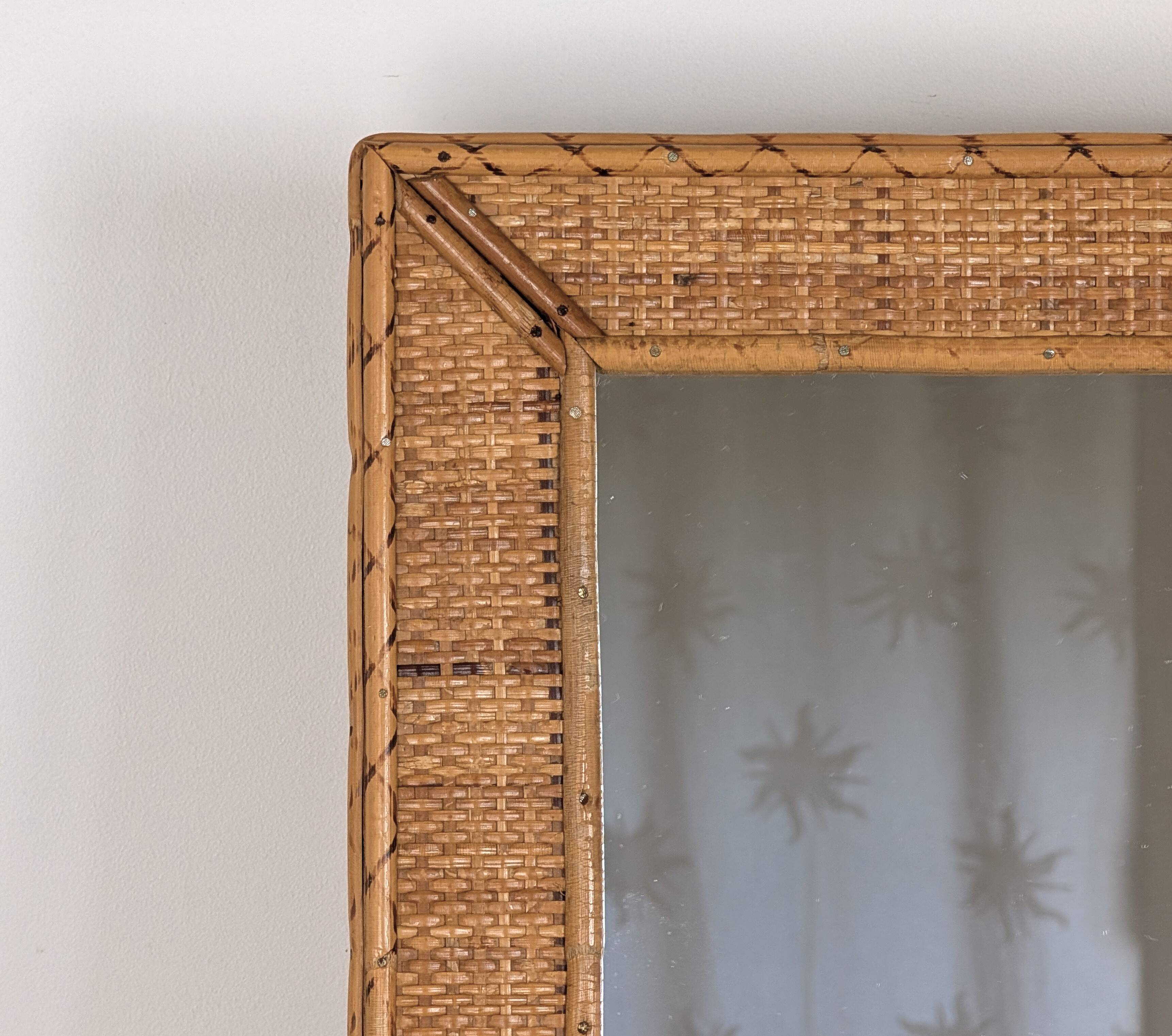 Rattan mirror