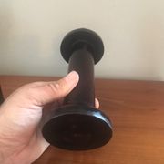 Pair of wooden candlesticks