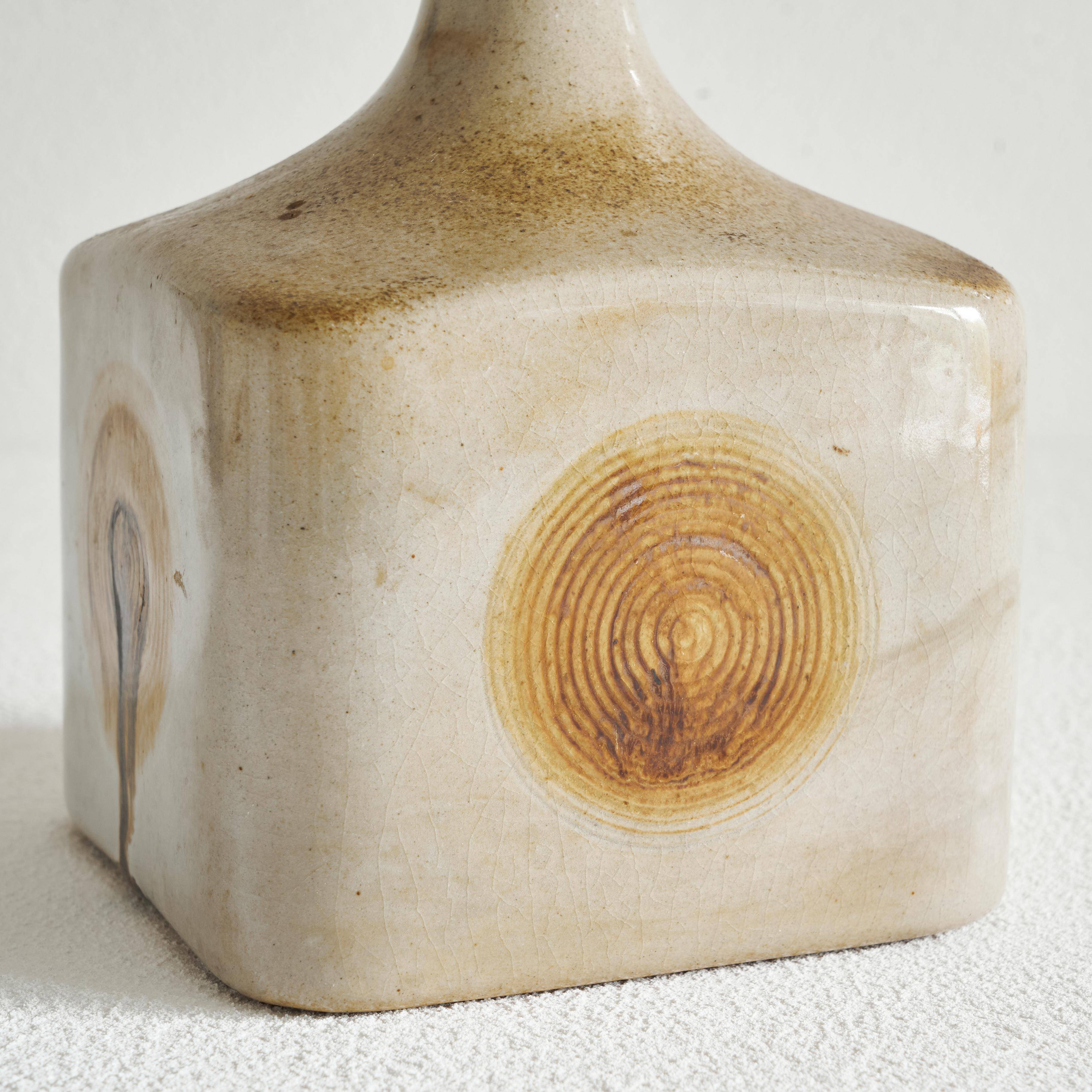 Studio ceramic vase 'Wood Impression' mid-20th century