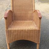 Rattan and bamboo armchair