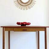 Vallauris Ceramic Centerpiece Bowl, Oxblood Faience, France, 1950s