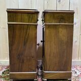 Pair of bedside tables from the Louis Philippe period in walnut.