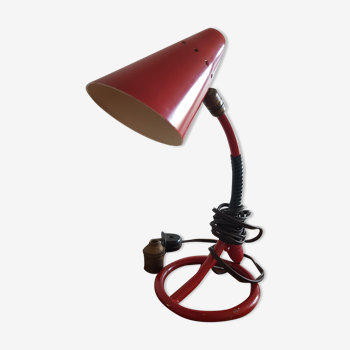 Lampe spirale rouge vintage